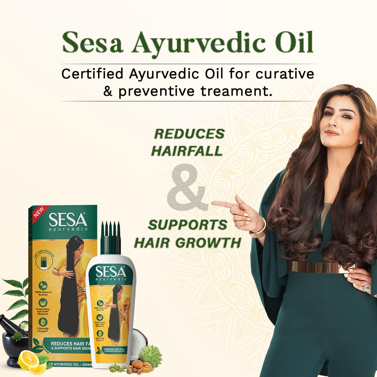 Sesa Ayurvedic Hair Oil, Prevents Hair Fall, Good for Hair Growth 200 Ml image number 2