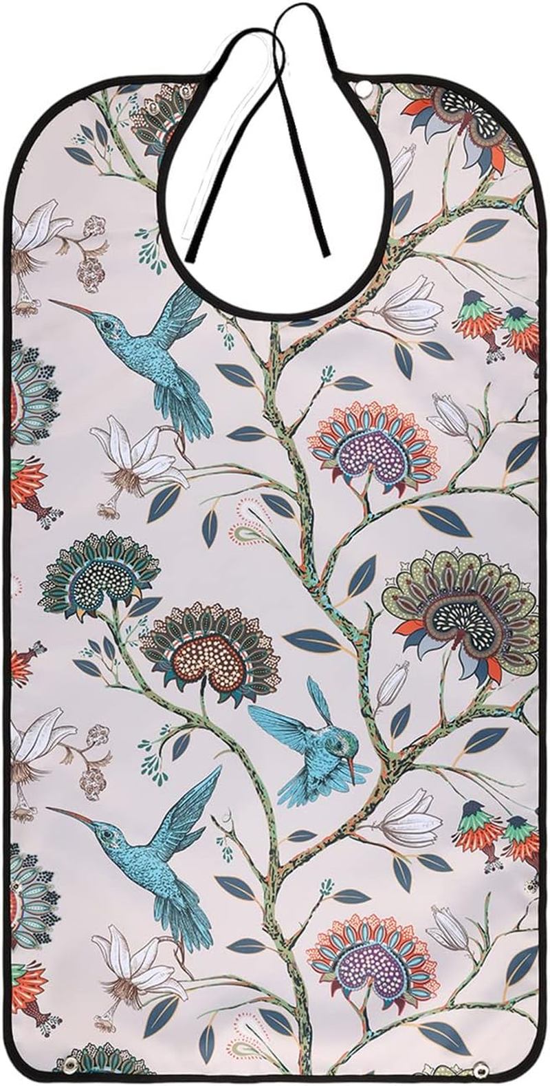 AIEX Adult Bibs for Eating Men Bow Tie Pattern Machine Washable Clothing Protectors with Crumb Catcher for Elderly Men