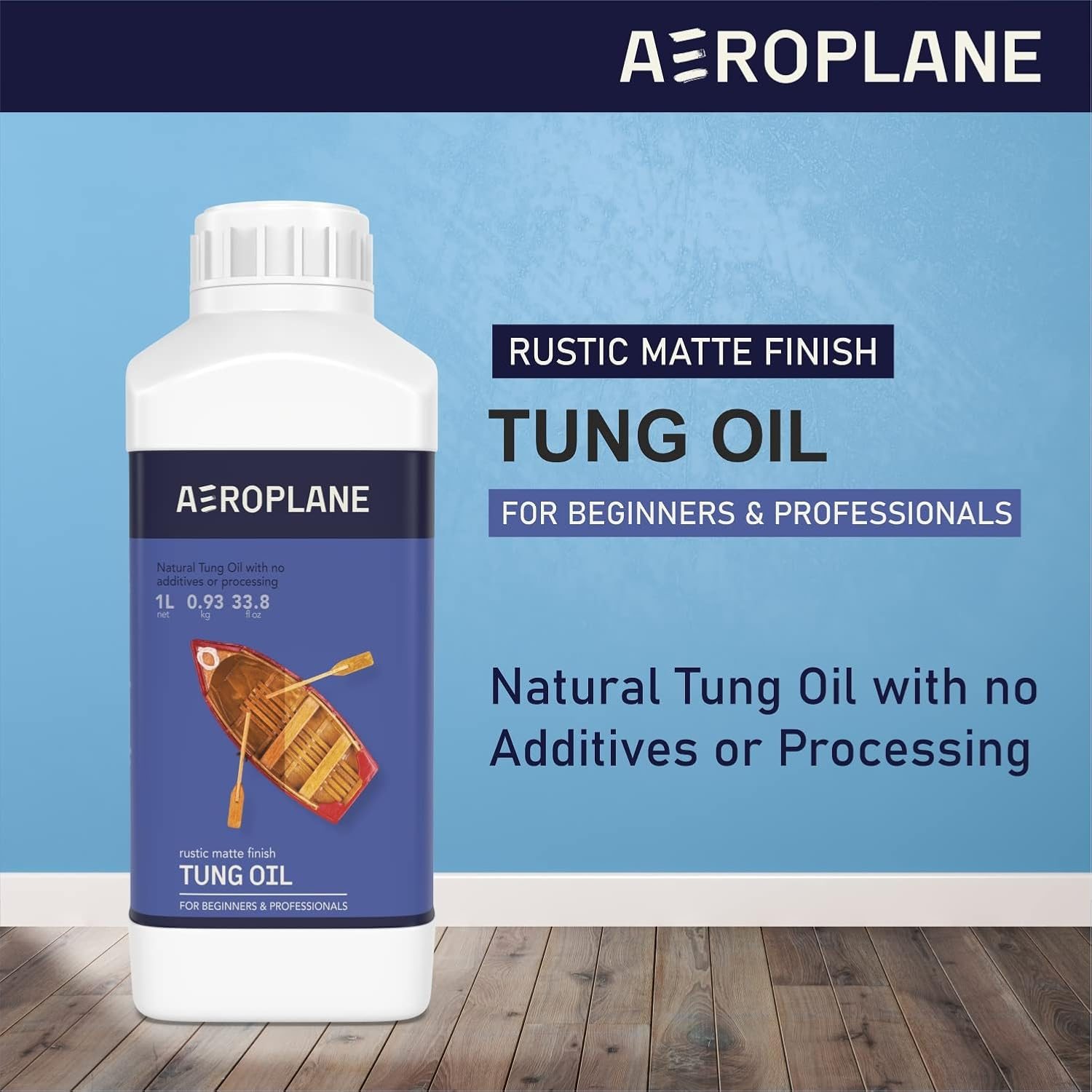 AEROPLANE - Tung Oil - Wood Finishing and Restoration - 100% Pure Tung Oil | 1 LTR image number 5
