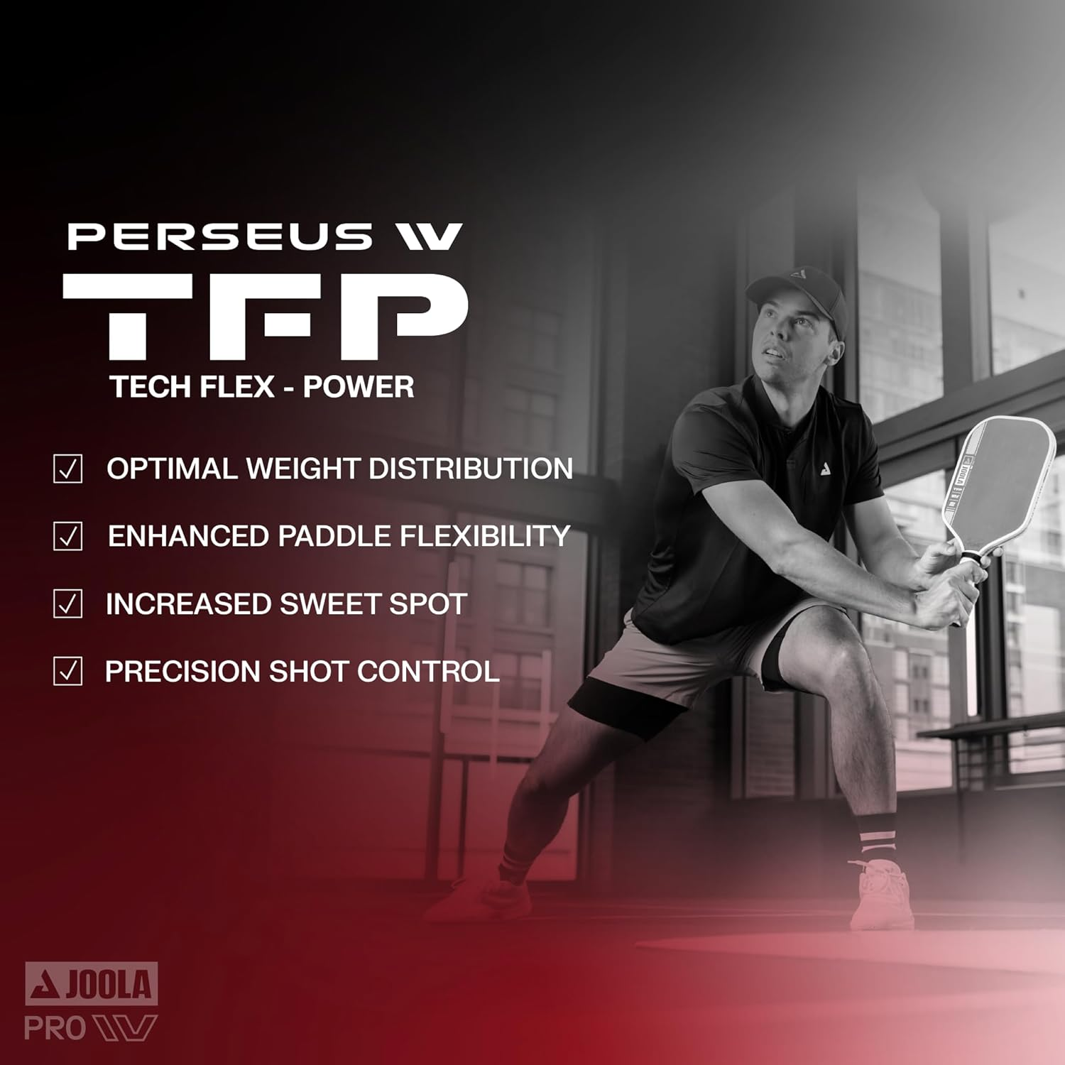 JOOLA Pro IV Pickleball Paddle - Tech Flex Power - Elongated Shape for Power & Spin - Propulsion Core Increases Speed & Touch - Select Perseus Agassi GRAF Shapes - UPA-A and USAP Approved - NFC Chip - Perseus image number 3