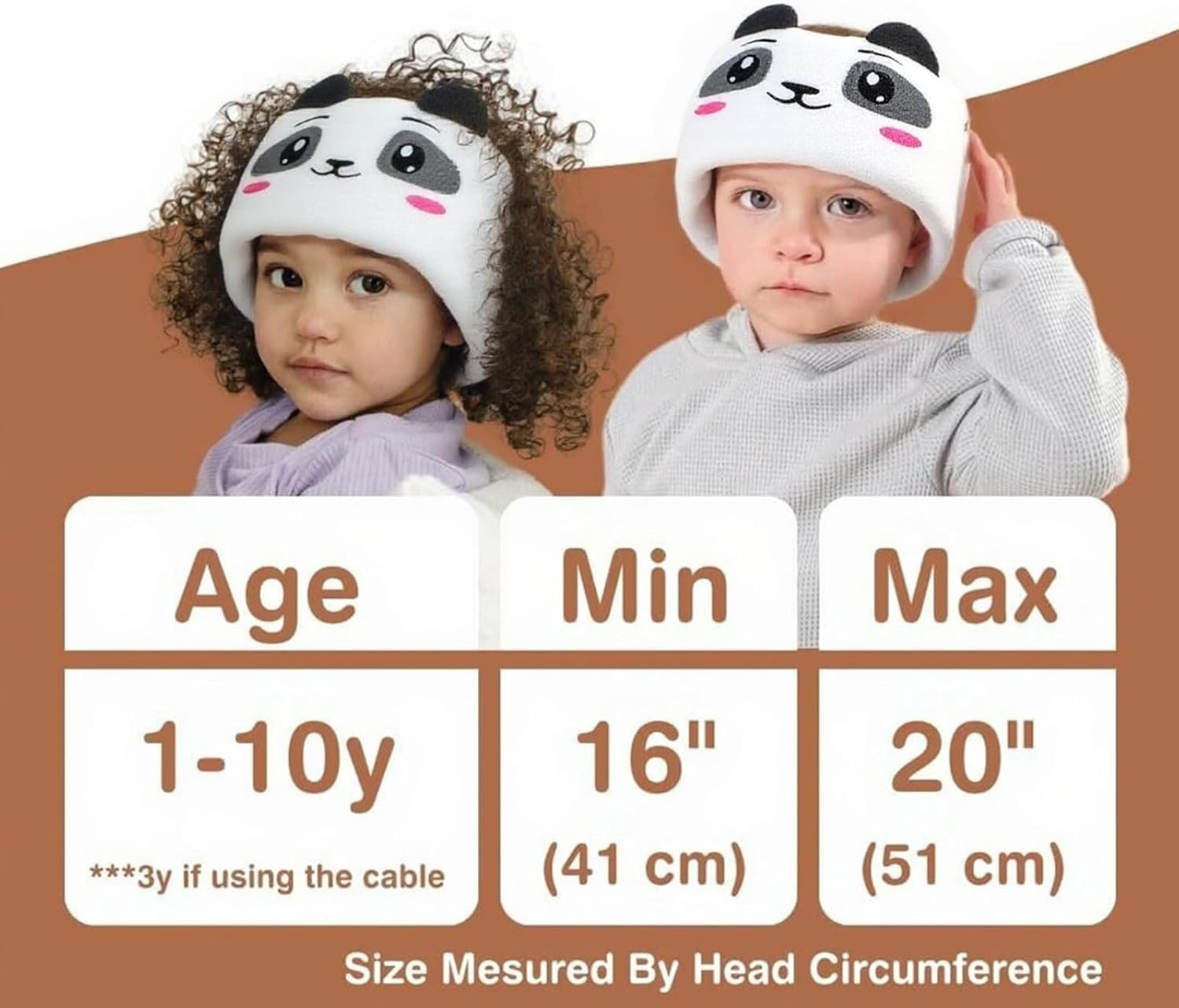 UOEPOWA Toddler & Kids Headband Headphones Wireless, Toddler Headphones with Super Soft Headband, Safe Volume Limited, Adjustable for Travel, Learning, and Sleep (Panda)