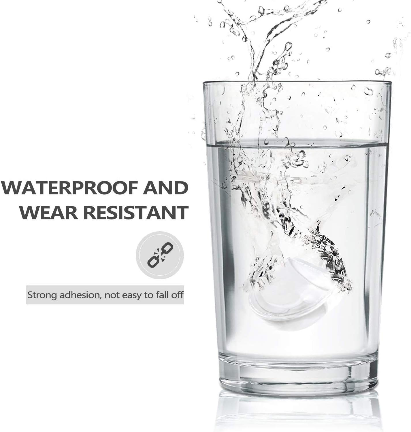 Door Stopper Clear, 4 Pack Door Stops Rubber Doorstops Self Adhesive Fit Most Door image number 1