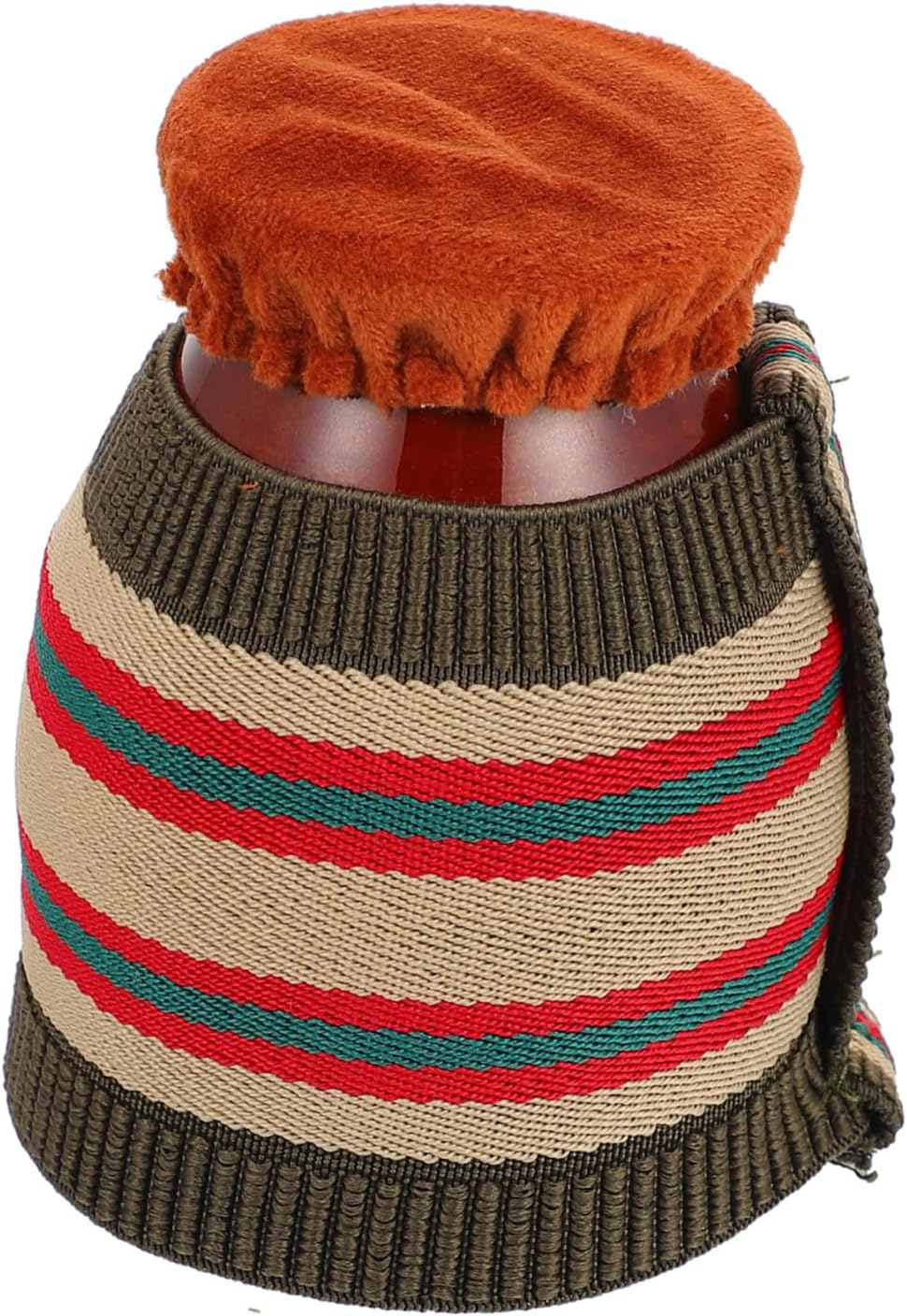 Ceramic Moxibustion Cup Household Dual Heat Insulation Moxa Burner Pot with Ash Mesh Ergonomic Handheld Therapy Tool for Full Body Scraping and Moxibustion Care