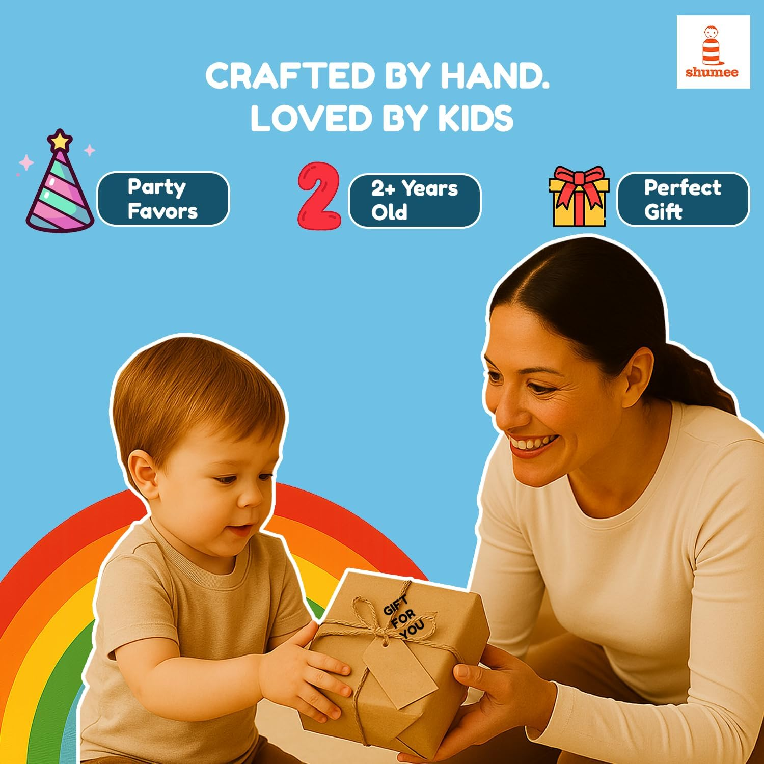 Shumee Wooden Spin Tops (3 Years+) - Curiosity & Fine Motor Skills (3 Pieces) image number 2