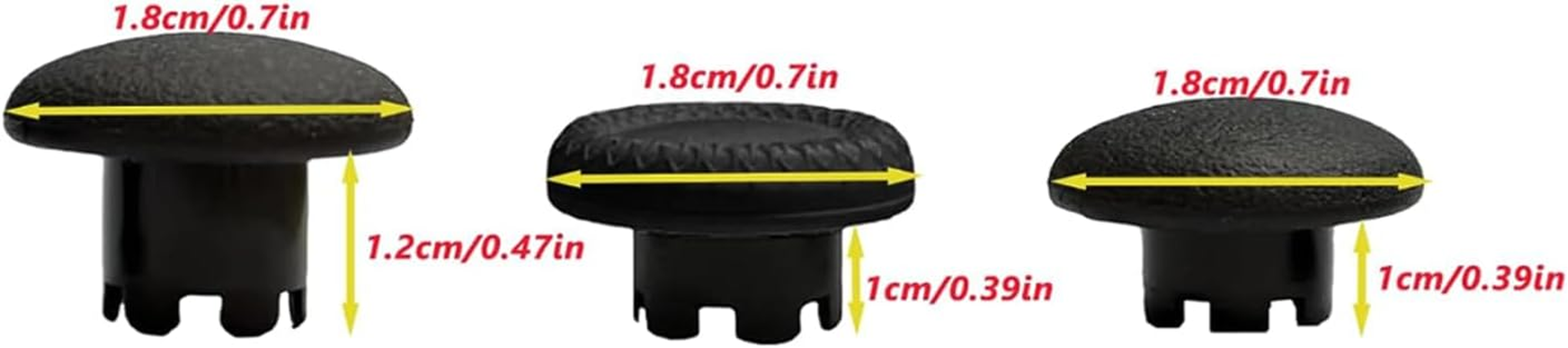 6 Pcs Metal Thumbsticks for PS5 Edge Controller, 4 Pcs Back Paddles Triggers Buttons for PS5 Dualsense Controller, Replacement Accessories Parts for PS5 Edge Controller Analog Joystick(Black) image number 1