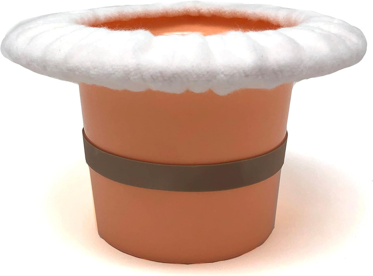 Top Hat Potty for Newborn Infant Potty Training | Elimination Communication | Includes 100% Cotton Undyed Fleece Cozy | Anti-Slip Rubber Band | for EC Baby Potty Training (Peach)
