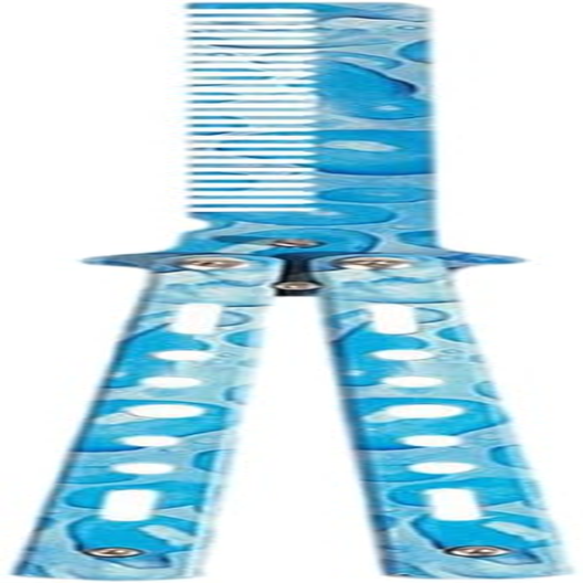 Butterfly Knife Comb,Stainless Steel Comb Trainer Unsharpened Slice Butterfly Training Comb for Beginner Aqua Blue