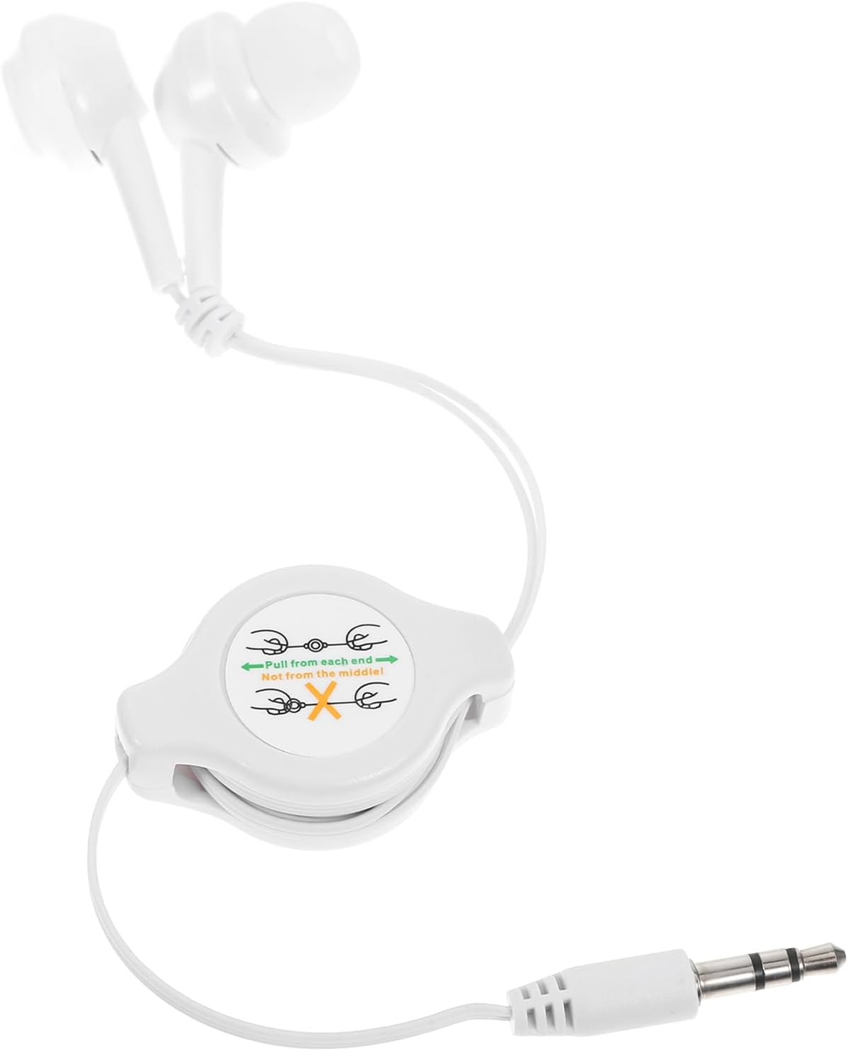 TEHAUX Wired In-Ear Headphones, 3.5Mm Wired Earbuds, MP3 Phones Portable Double Pull Telescopic Headphones Buds over the S Headset Player Noise Reduction image number 6