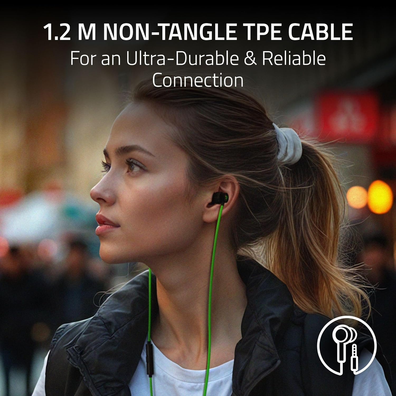 Razer Hammerhead V3 - Wired Earbuds for Gaming - Universal Wired Earbuds with In-Line Mic & Volume Control for Phones, Tablets, Handhelds and Pcs