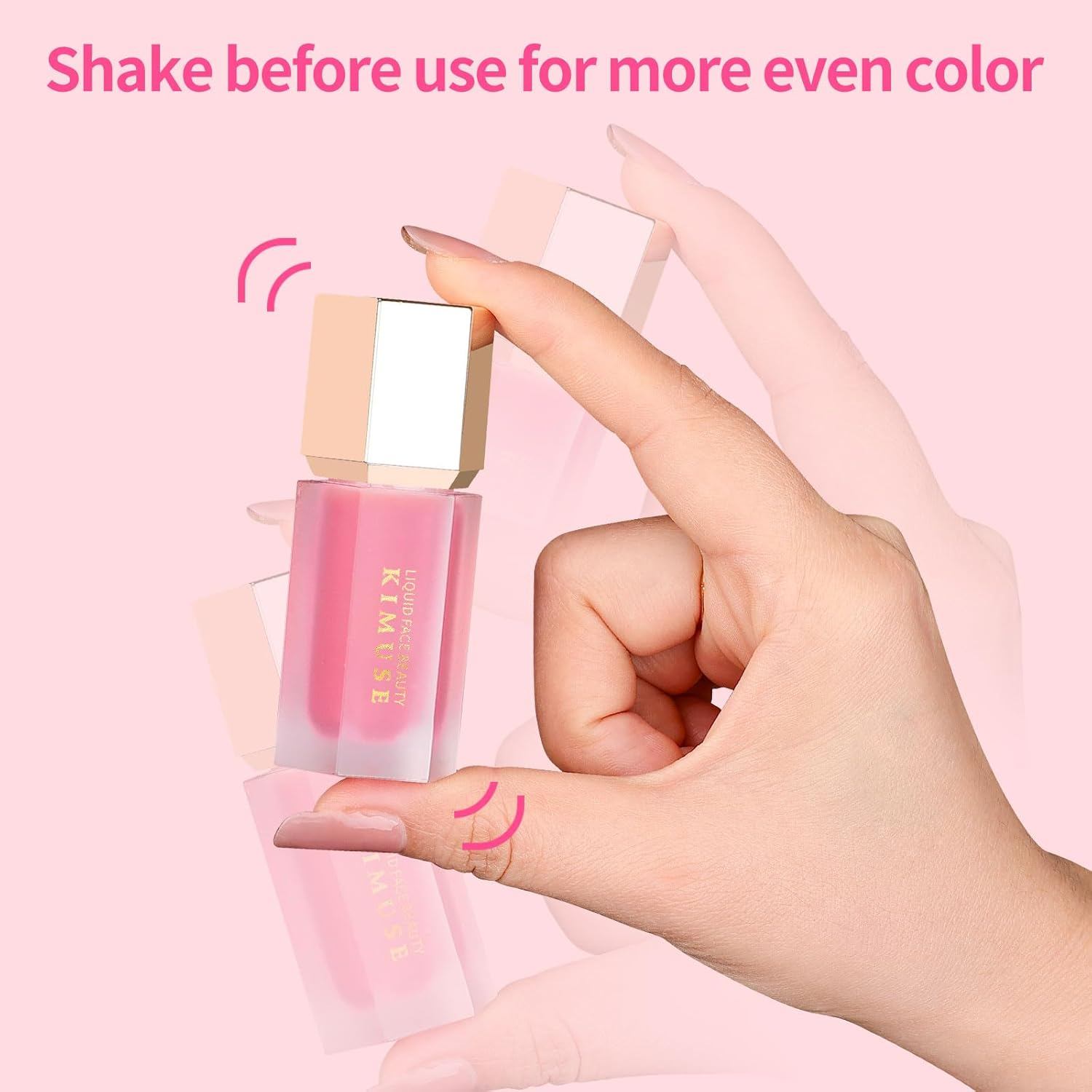 KIMUSE Soft Cream Blush Makeup, Liquid for Cheeks, Weightless, Long-Wearing, Smudge Proof, Natural-Looking, Dewy Finish, Skin Tint Makeup 0.135 Fl Oz / 4 Ml (Alice-Rose Flush) ,1