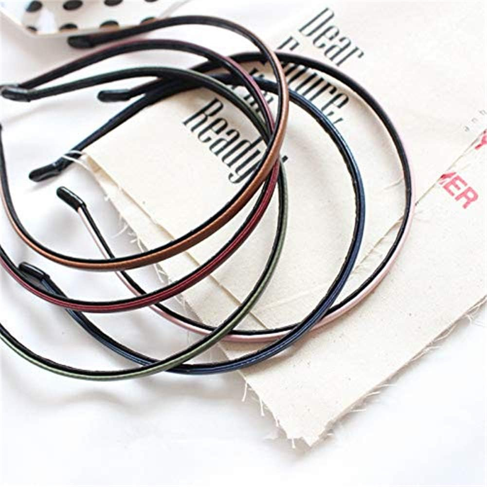 Shungfun Cute Solid Simple Leather Covered Party Headband Hair Bows Hair Loop Clasp Glitter Hairbands for Women and Girls image number 4