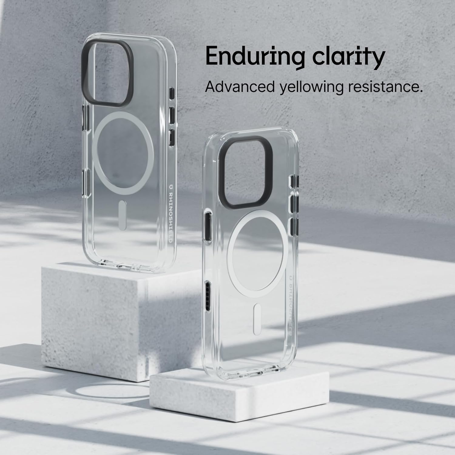 Rhinoshield Clear Case with Camera Control Capture Button Compatible with Magsafe for Iphone 16 | Superior Magnetic, Advanced Yellowing Resistance, Protective Phone Case - Black Camera Ring image number 4