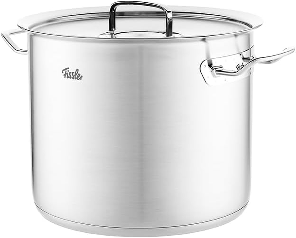 Fissler Original Profi Collection/High Cooking Pot (Diameter 28 Cm, 14 L) Stainless Steel Pots with Metal Lid, Inner Scale - Induction