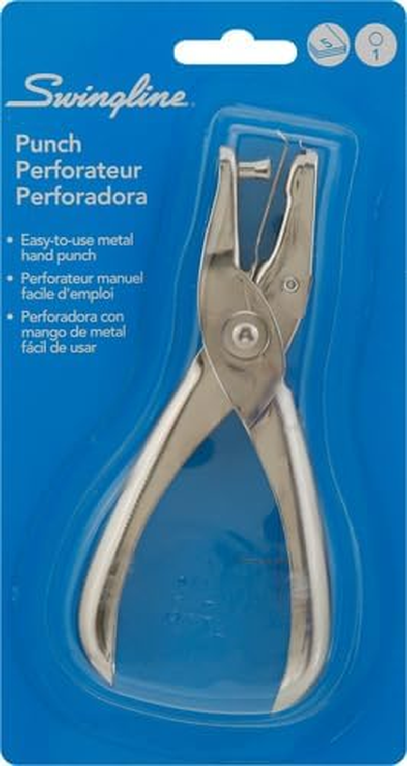 Swingline 1 Hole Punch, Single Hole Puncher, 5 Sheet Capacity, Classic Office Paper Punch for Craft Paper, DIY Crafts, Perfect for Home Office School Supplies, Chrome (74005) image number 5