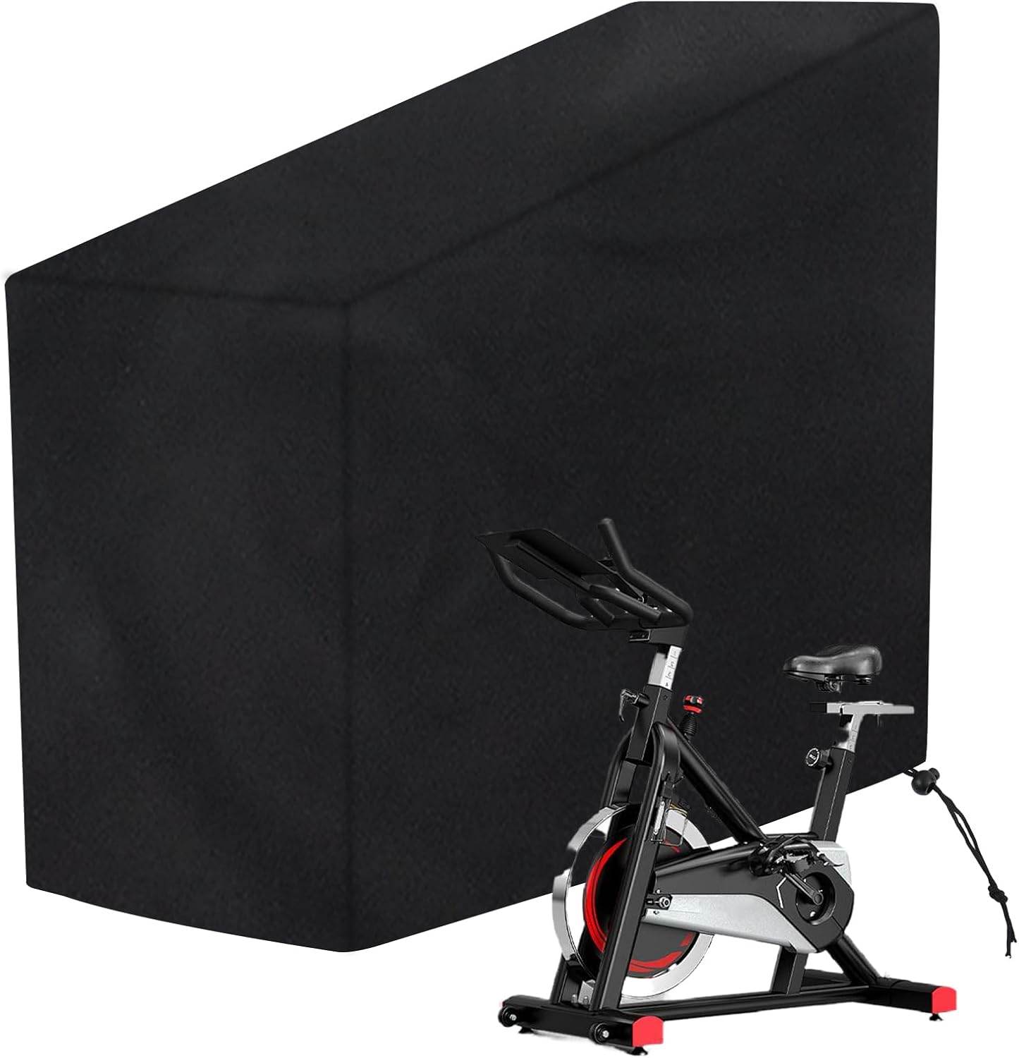 Klmnop Exercise Bike Cover, Waterproof and Dustproof Stationary Bike Cover, Upright Cycling Protective Cover for Indoor & Outdoor Fitness(Black) image number 3