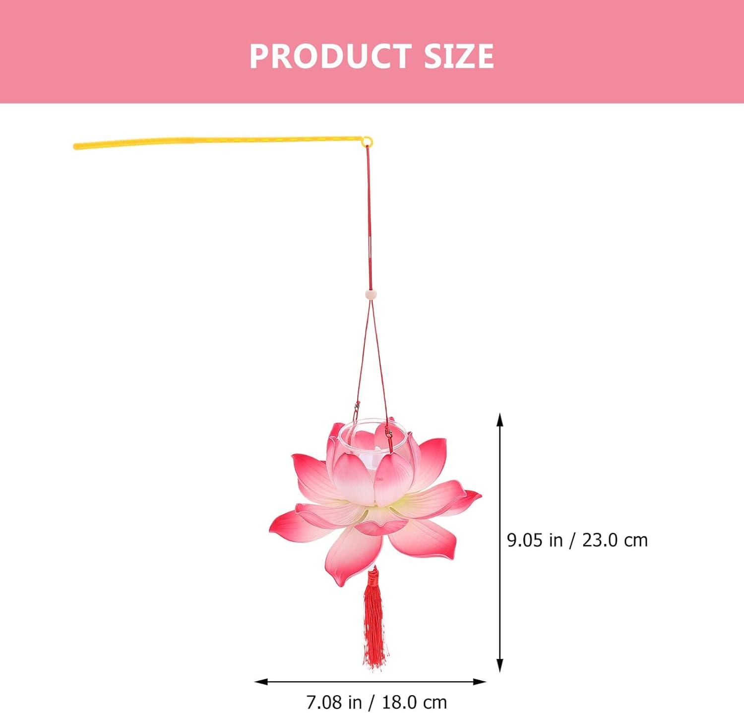 PLAFOPE Lotus Handheld Festival Lantern DIY Craft Kit for Red Small Lantern Making Materials Set Party and Supplies image number 4