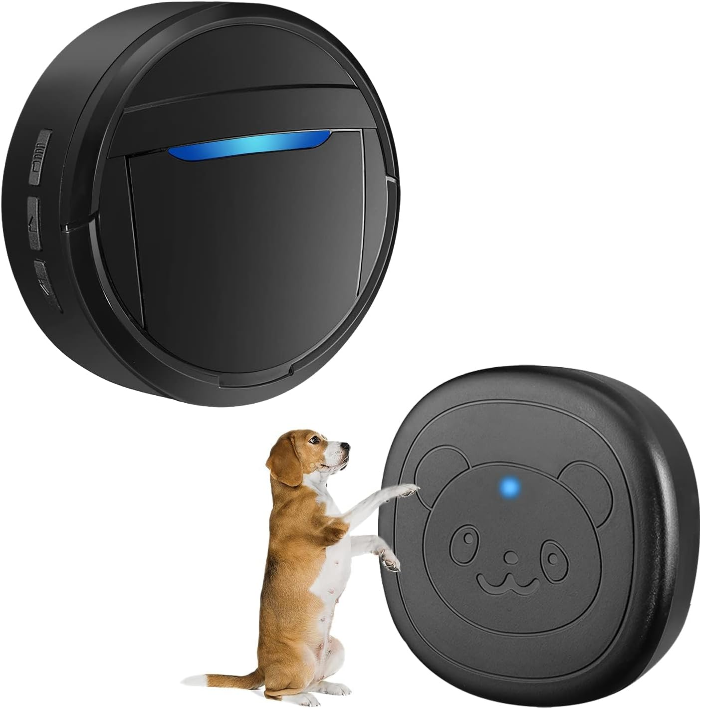 Whimsii Wireless Dog Doorbell, Ring Bell to Go Outside, IP55 Waterproof Buttons, 55 Melodies, 4 Volume Levels & 950Ft Range (Black, 1 Receiver 1 Transmitter) image number 2