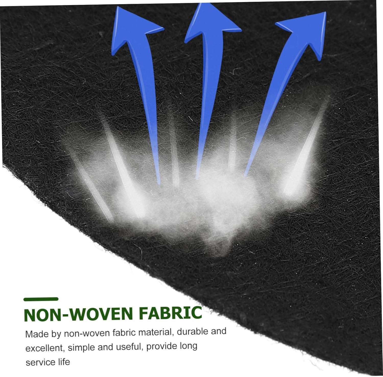 Kisangel 20Pcs round Grass Fabrics Non-Woven Cloth Weed Control Cloth Tree Ring Control Ring for Gardening Ground Protector Outdoor Cover image number 2