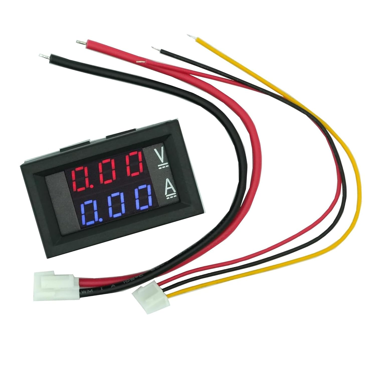 A-DIGISHUO 2Pcs 0.28" Digital Voltmeter and Ammeter|0.28 Inch 3-Digit Blue+Red Dual LED Display Panel | DC 100V 10A Ampere Voltmeter and Ammeter Tester with Connecting Wire image number 1