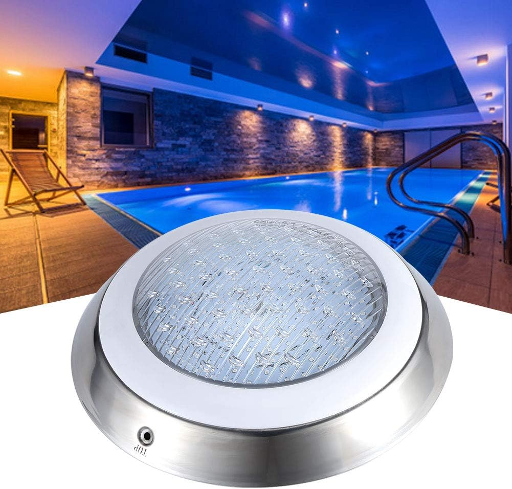 Underwater Light 18W RGB LED Lamp, 12V Stainless Steel, Colorful for Swimming Pool Spa Fountain - High Temperature Resistance, Easy Installation, Durable Pool Landscape Lighting