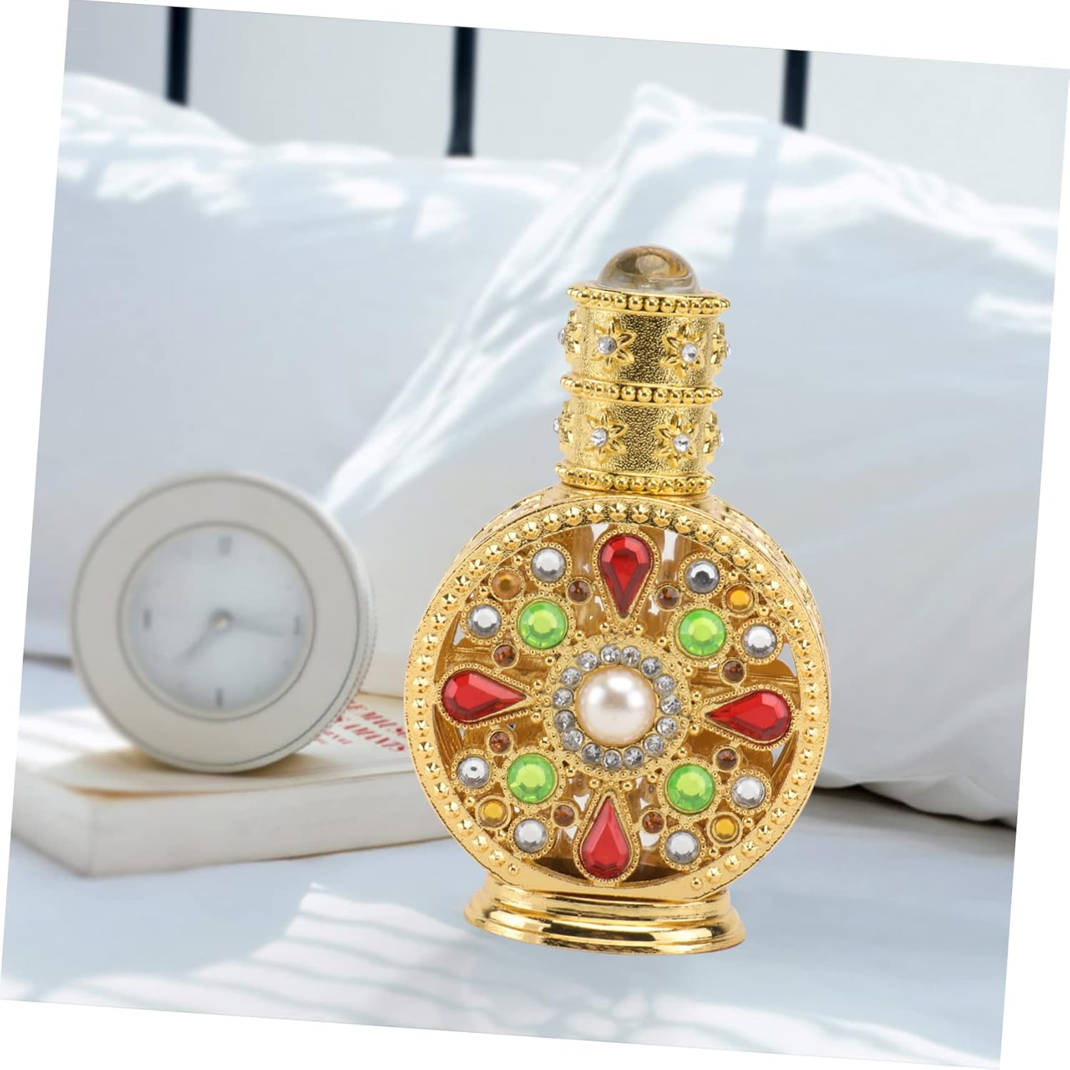 STOBAZA 2Pcs Glass Perfume Bottle Empty Storage Bottle for Essential Oils Inlaid Perfume Holder for Fragrance Decant image number 3