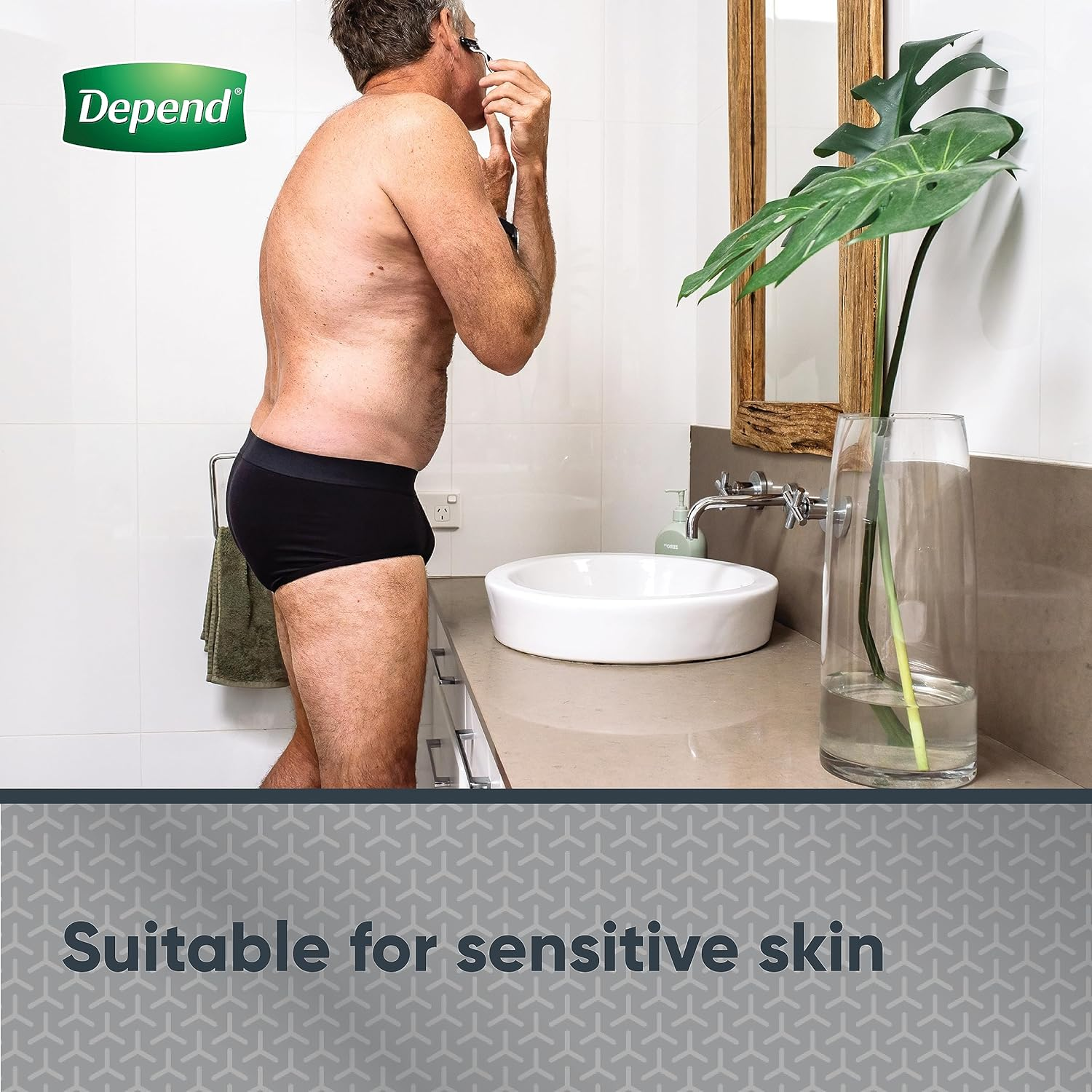 Depend Men Washable Incontinence Underwear Medium image number 3