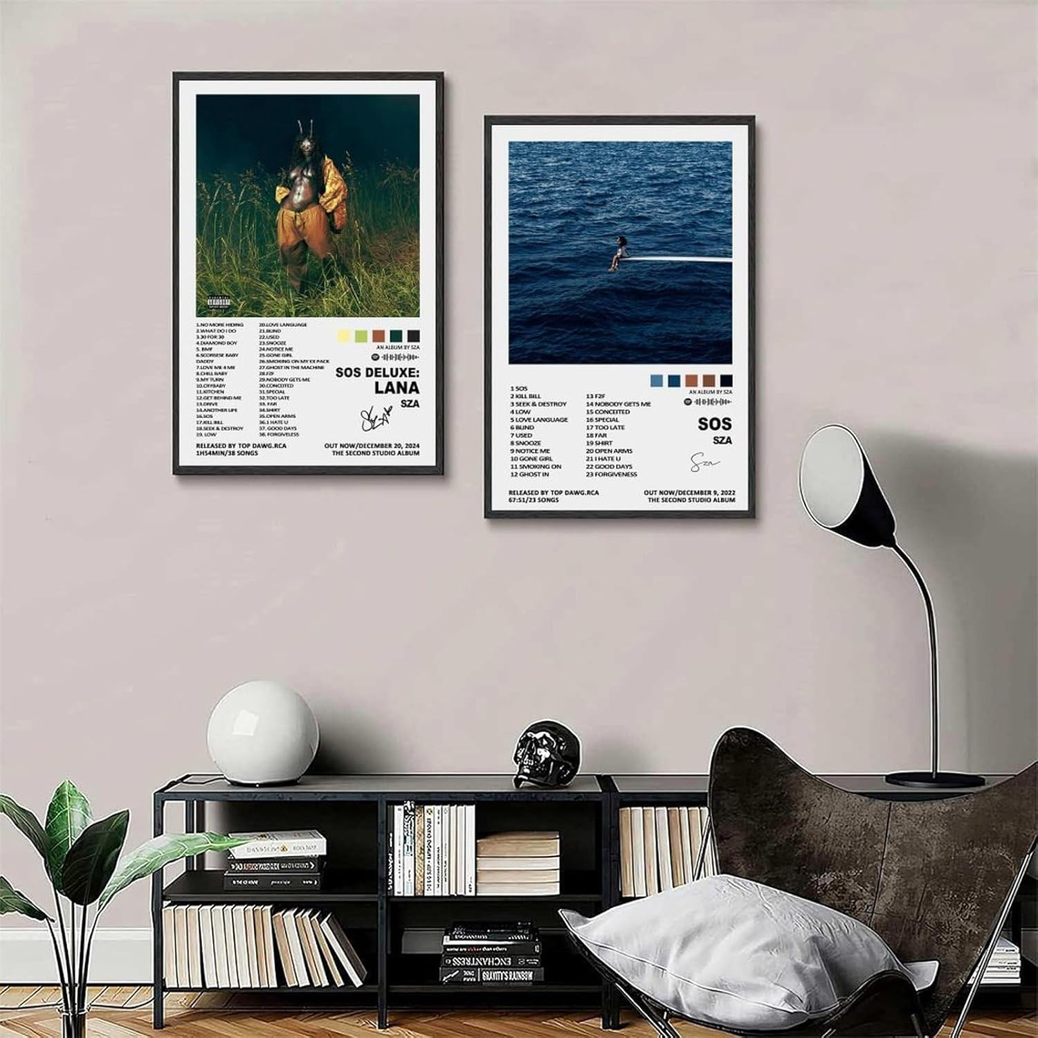 Wall Art Music Sza Album Poster Poster a Set of 2 Canvas Posters Room Aesthetic Festival Gift Family Bedroom Decor Wall Art Home12X18Inch(30X45Cm) Style image number 4