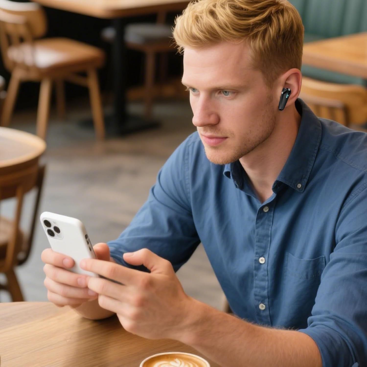 Jeruytgh Wireless Earbuds - Game Earbuds - Low Latency Earpiece with Light Mode Battery Display for Running Charging Women Work Sports Game Gym Phone image number 6