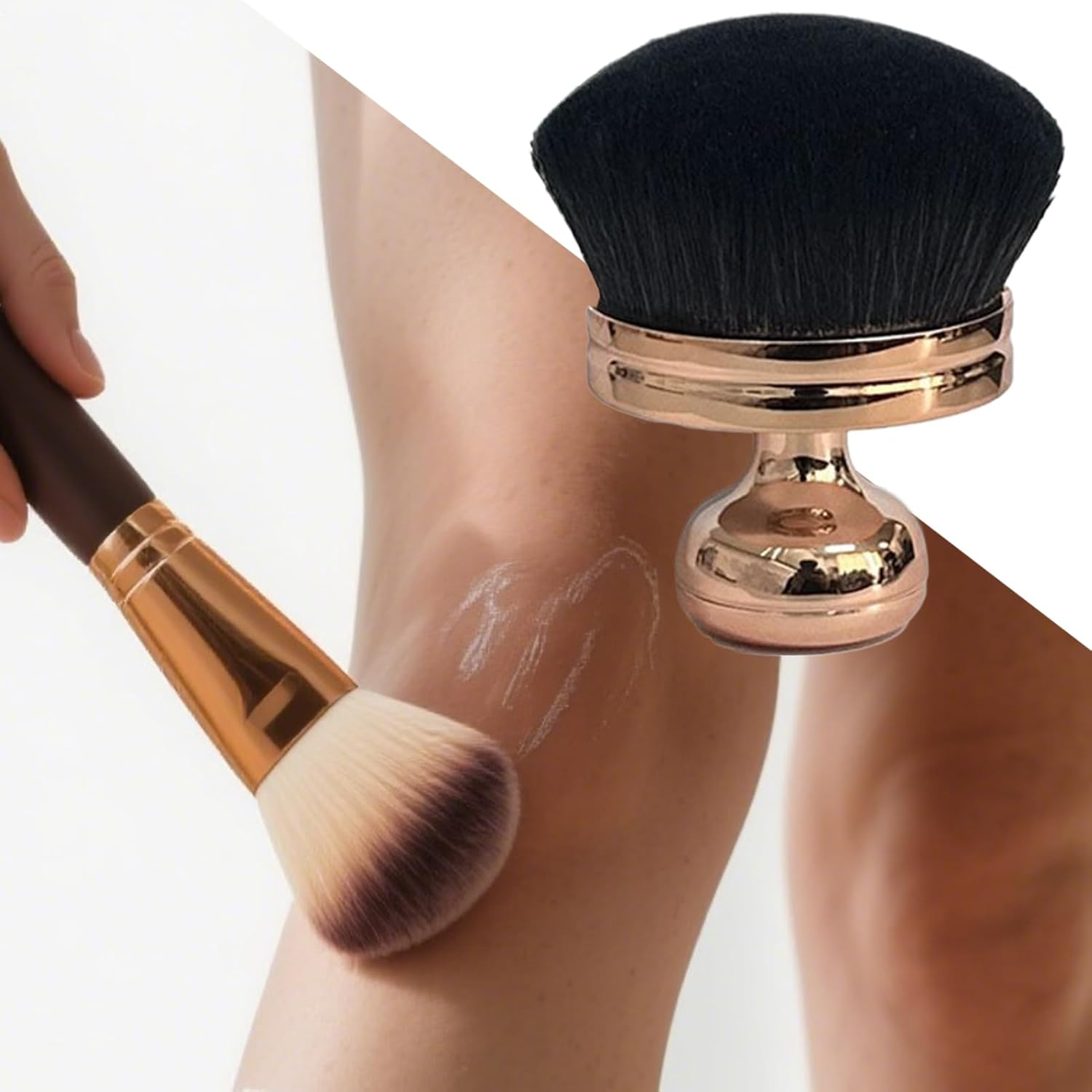 Body Makeup Brush for Legs - Blend and Blur Body Brush | Extra Coverage Makeup Accessories for Back and Legs Sunscreen Blending - Black image number 3