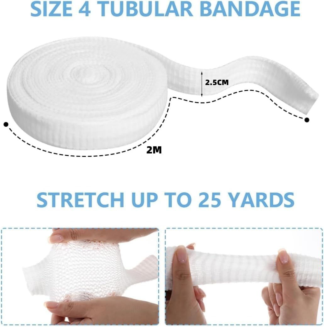 Elastic Net Dressing Breathable Tubular Stretch Gauze, 1 Roll Wound Dressing Elastic Mesh Nets, Tubular Bandage Gauze Sleeve Tubular Net for Arms and Lower Legs image number 6