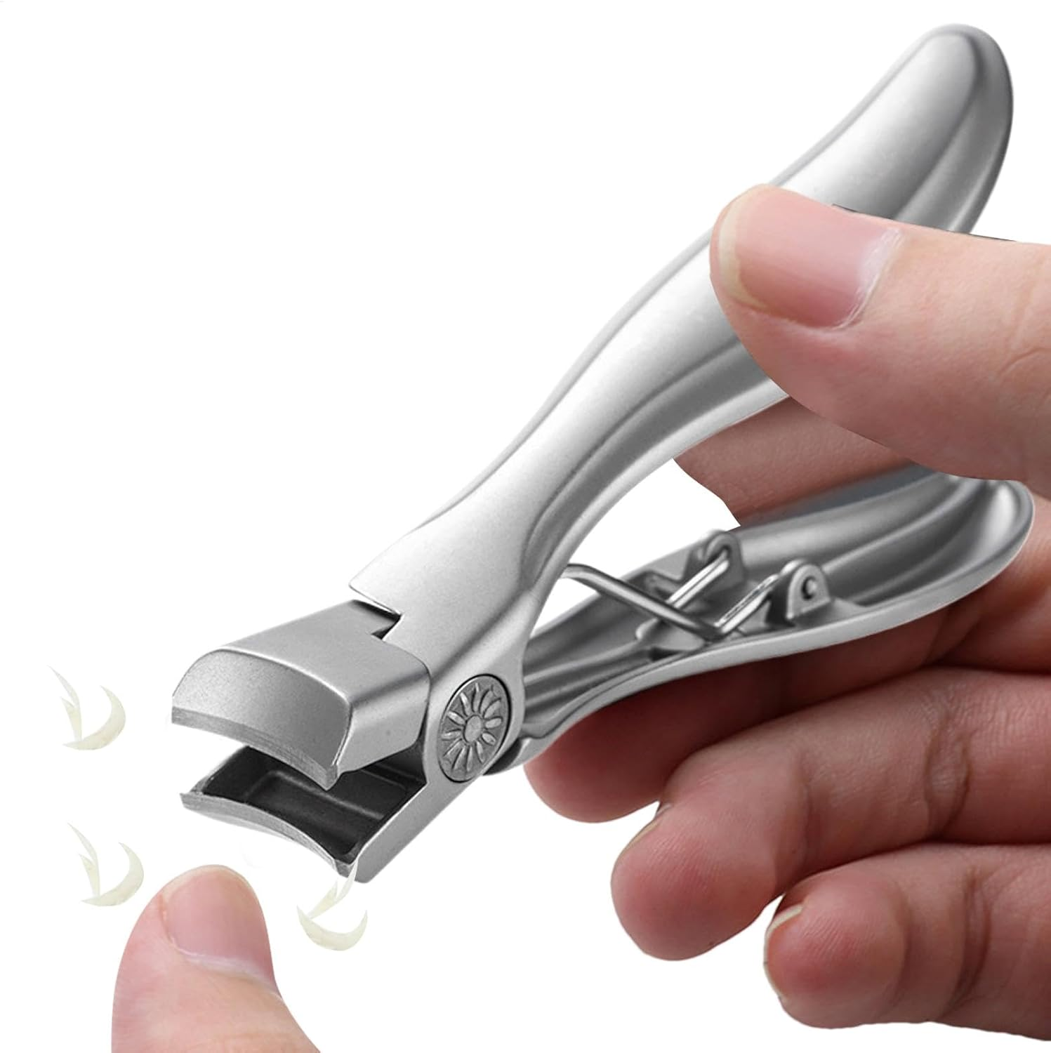 Quzente Wide Jaw Opening Nail Clippers,Heavy Duty Nail Clippers Wide Jaw Opening Toenail Clippers | Long Handle Fingernail Clippers No Splash Nail for Seniors