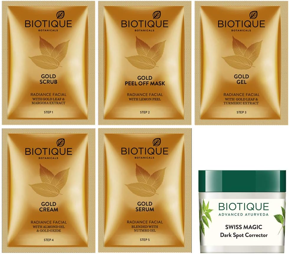 Biotique Bio Gold Radiance Facial Kit, 65 G image number 4