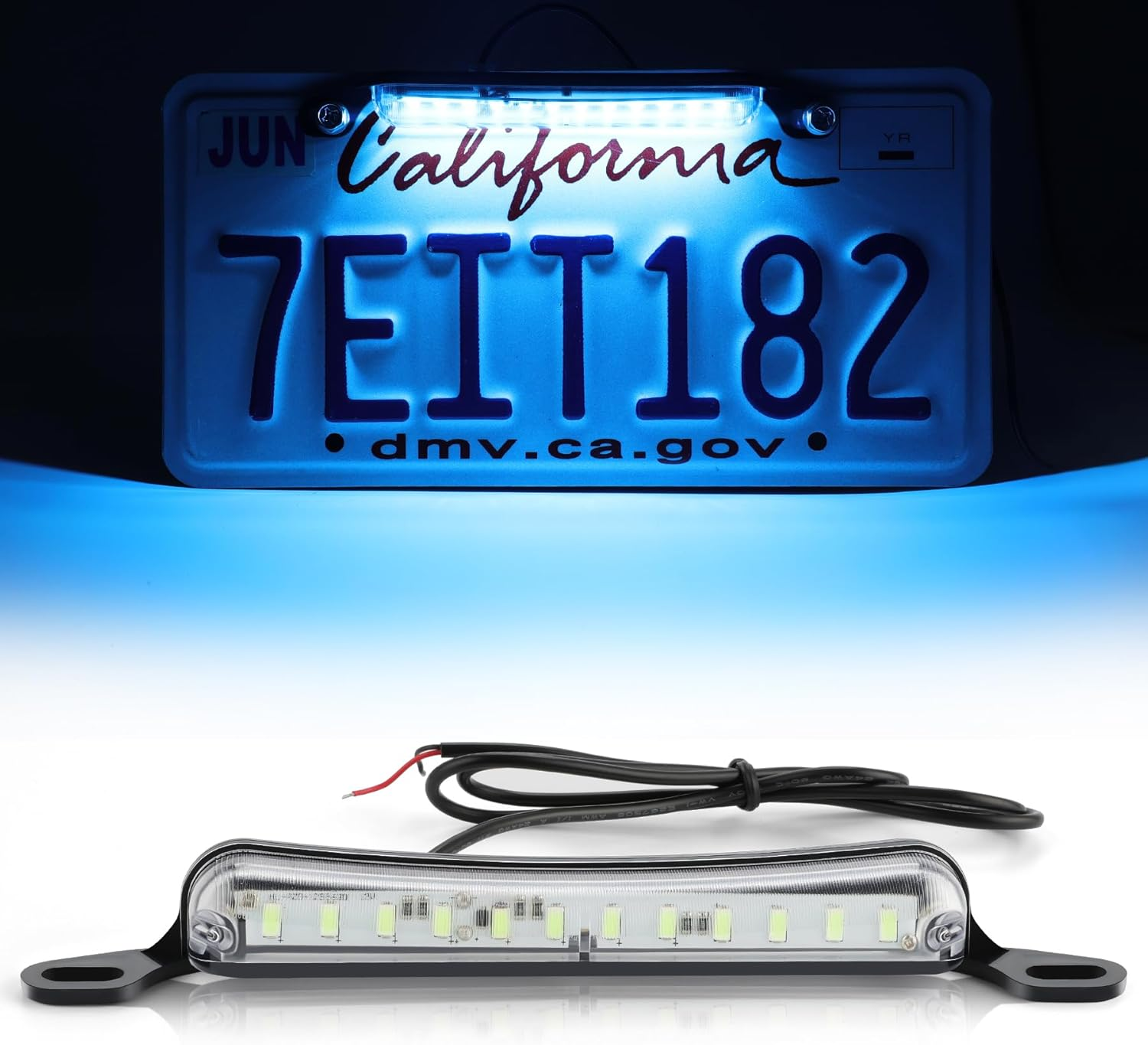 Livtee License Plate LED Light, Extremely Bright Assembly for Trailer UTV ATV Truck RV Boat, Xenon White(6000K)