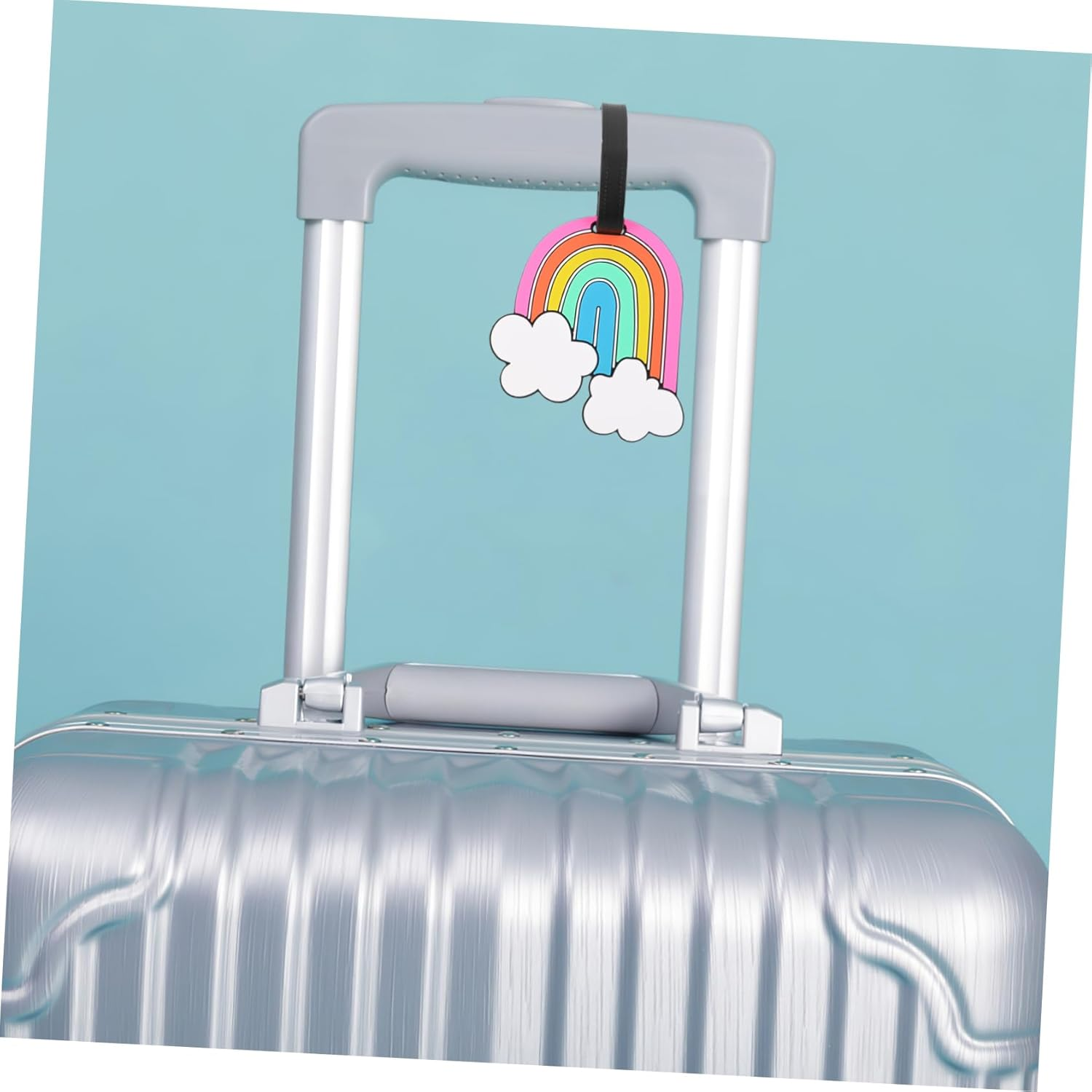 Beaupretty Rainbow Silicone Luggage Tag Colorful Travel Name Id Label for Suitcases and Backpacks, Cute Cartoon Style Travel Gear Identifier for Business and Holiday Trips image number 4