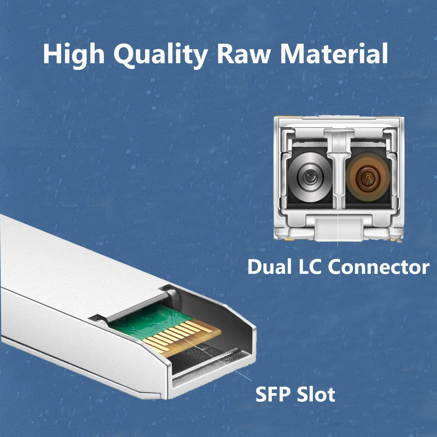 2Pack 10Gbase-Lr SFP+ Transceiver, 10G Singlemode SFP+ Duplex LC Module,Compatible for Cisco SFP-10G-LR, Ubiquiti Uf-Sm-10G,Meraki , Mikrotik, Supermicro, Netgear,Smf,1310Nm,10Km,Ddm image number 6