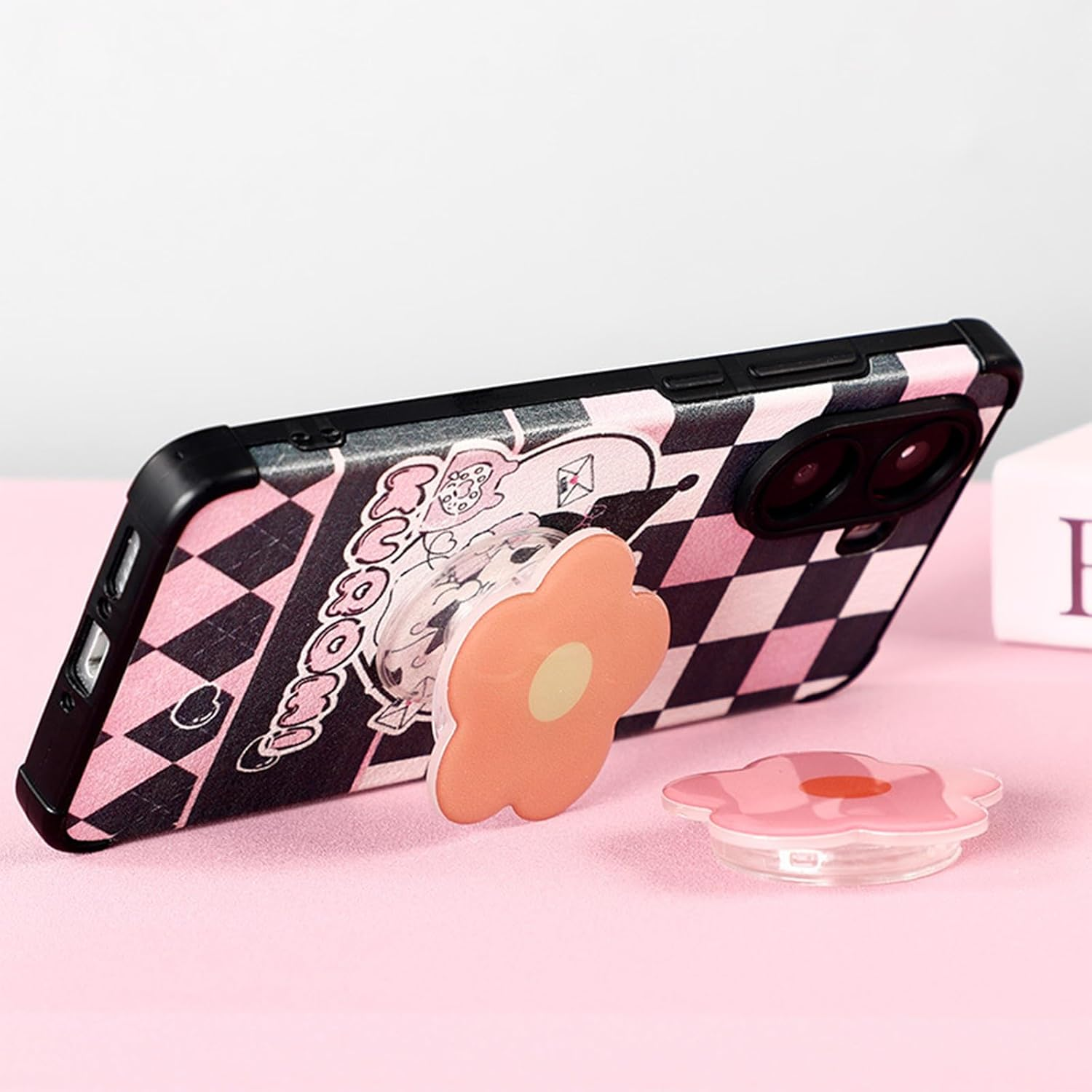 JANGJANG 3PCS Expandable Floral Phone Grip Stand Holder, Cute Collapsible Design with Interchangeable Kickstand, Ultra-Secure Comfortable Handle for Smartphones, Tablets, Kindle Accessories, image number 1