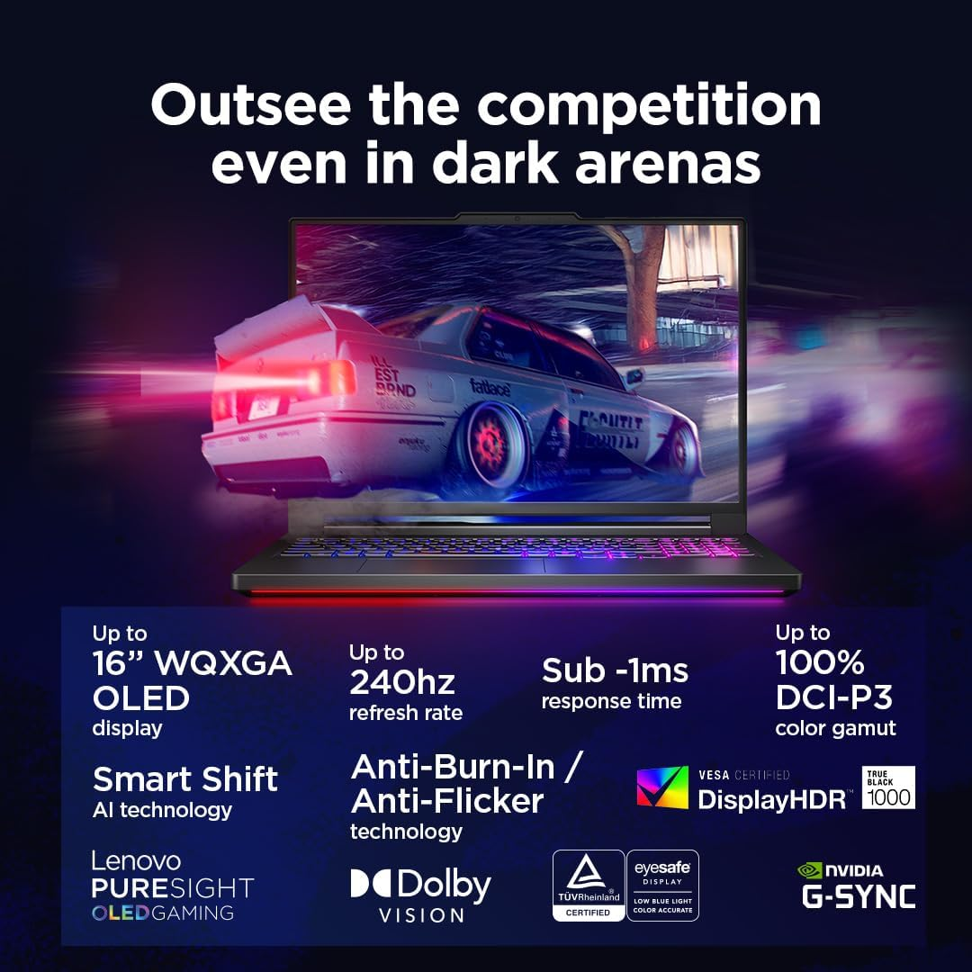 Lenovo Legion Pro 7I 16IAX10H 16-Inch WQXGA OLED Display 240Hz Ultra 9 64GB 1TBSSD RTX5090 Wifi 7 Win11H Eclipse Black 83F5004NAU
