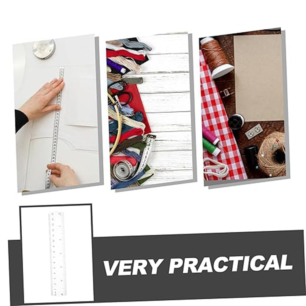 10Pcs Clear Transparent Plastic Straight Rulers for Students, Ideal for Drawing(15Cm)