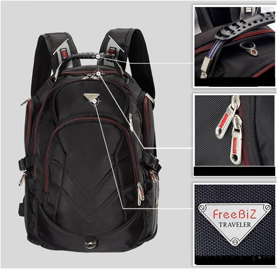FREEBIZ 18.4 Inches Laptop Backpack Fits up to 18 Inch Gaming Laptops for Dell, Asus, Msi,Hp (Black) image number 1