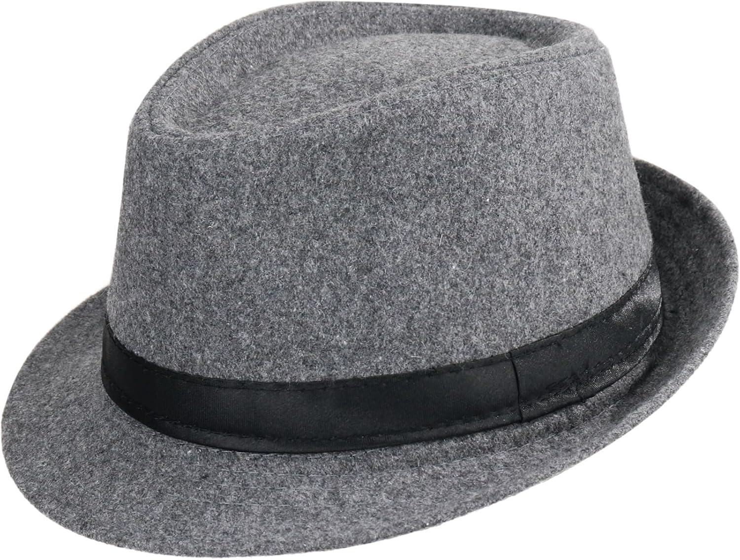 Yeeheen Fedoras Hat Trilby Jazz Panama Cap Vintage Gentleman Hat Short Brim Bowler Hat for Men Women