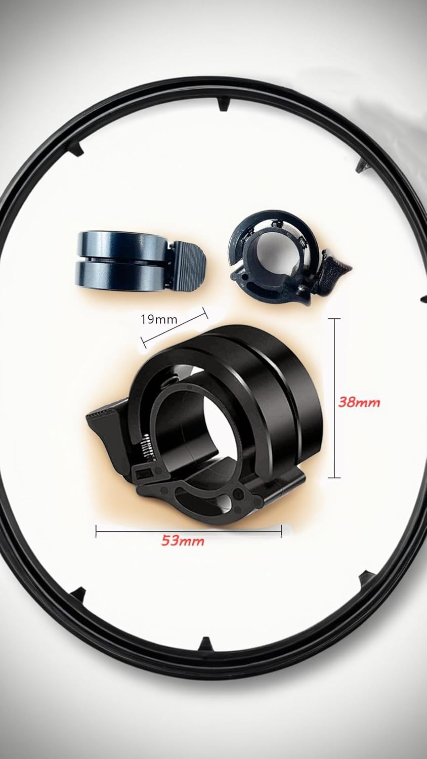 Honwor Double Aluminum Bicycle Bell with Loud Bicycle Bell by Clear Sound for 21Mm-22Mm Handlebars on Mountain Bikes and Road Bikes for Adults and Children