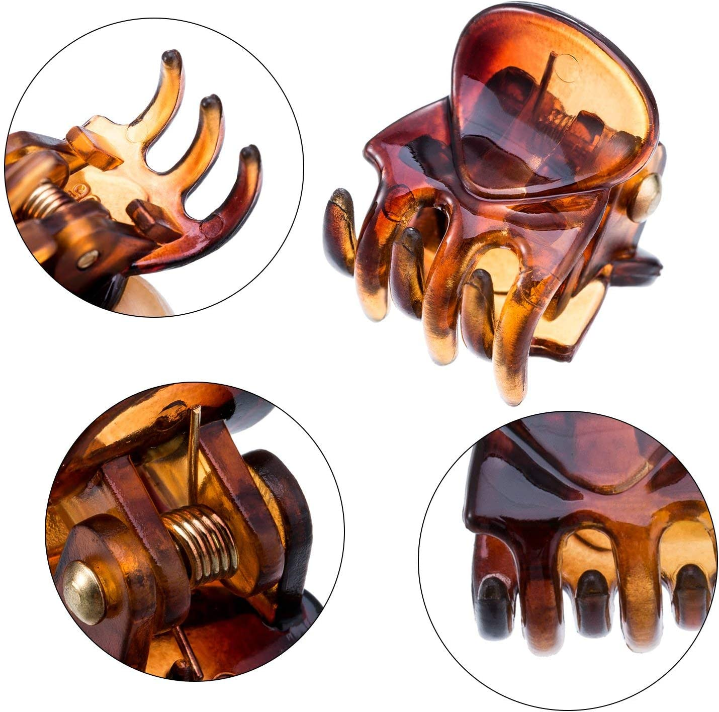 Pack of 24 Small 1.5 Cm Mini Hair Clips, Plastic Small Hair Clips for Girls and Women image number 4