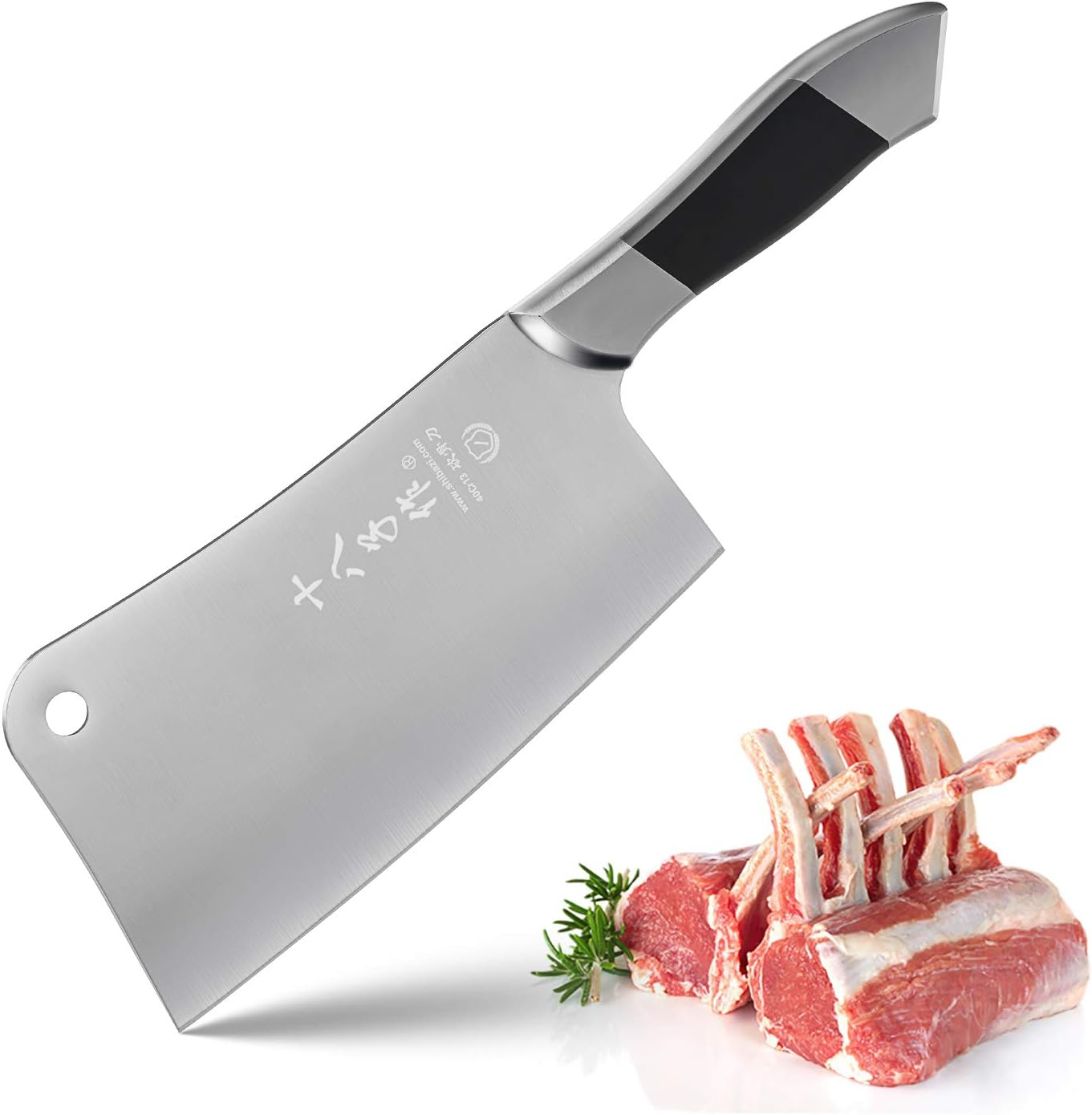 Heavy Duty Cleaver Knife SHI BA ZI ZUO Stainless Steel Bone Cleaver Vegetable Knife for Home Chopping Bones image number 5