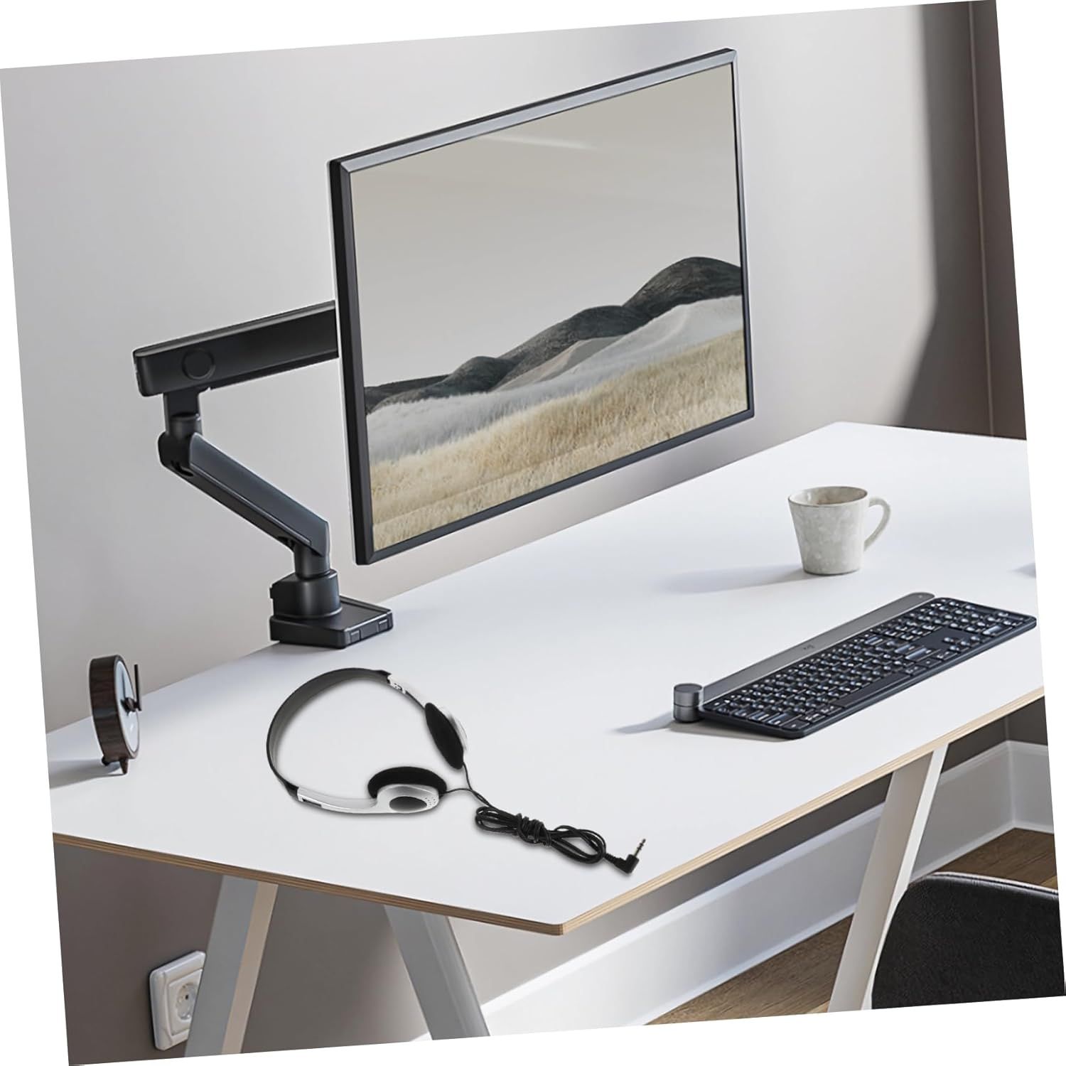 FONDOTIN Retro On-Ear Headphones Silver Finish and 3.5Mm to Type-C Adapter, Lightweight Wired Music Headset Compatible Computers, Cell Phones and Tablets, Comfortable Student and Travel Headphones image number 1