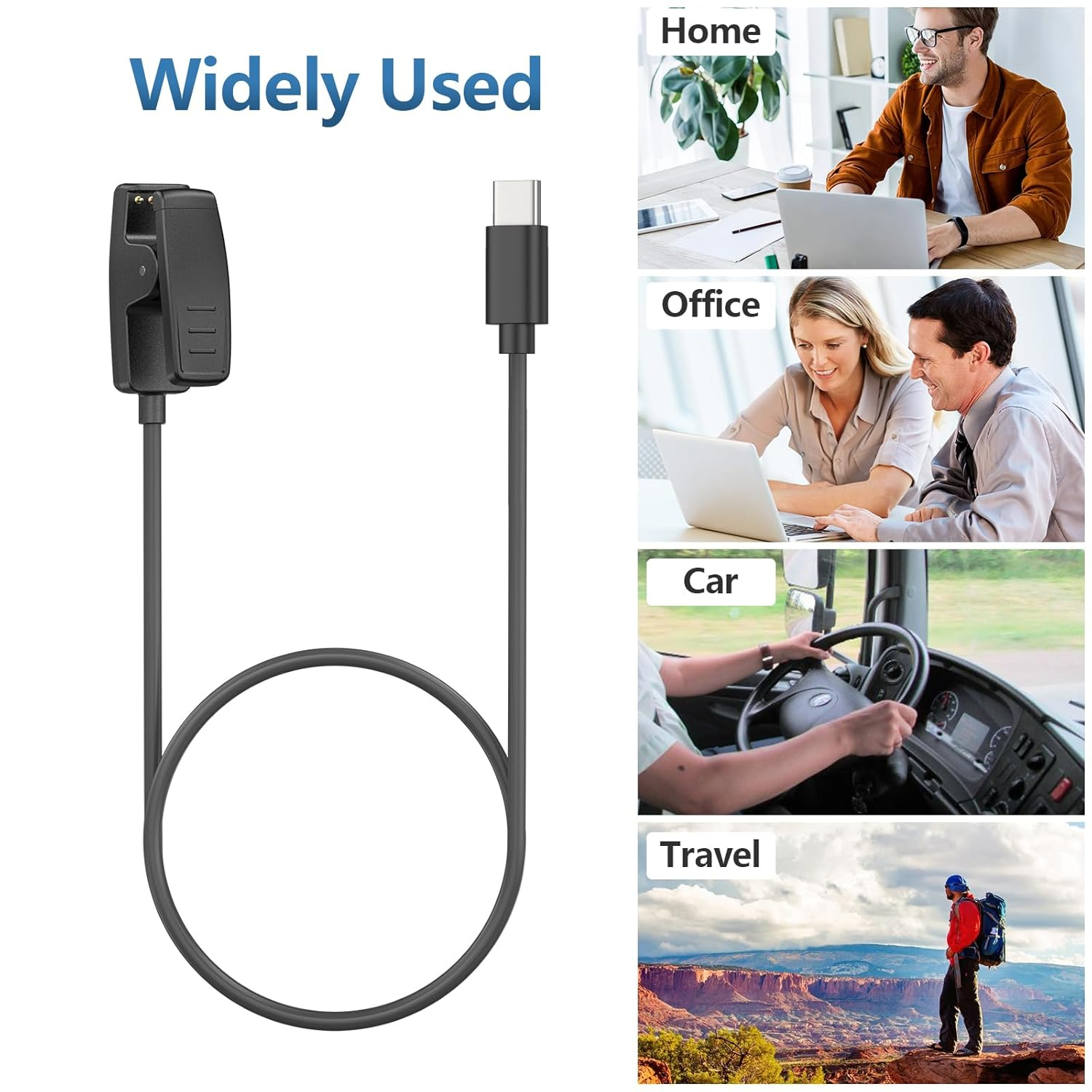 1M USB C Charger Cable for Garmin Lily Charger, Fast Type C Charging Cable 100Cm/3.3Ft Cord for Garmin Lily 1/2, Forerunner 30 35 35J 230 235 630 645 Music 735XT, Approach G10 S20 image number 5