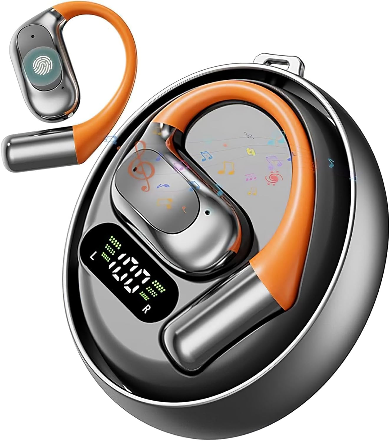 7JI AI Language Bluetooth 5.4 Translation Earbuds, Real-Time Translatior Earbuds with 144 Languages Support Music and Calling, Translation Headphone Translating Device for Travel Business and Learning image number 2