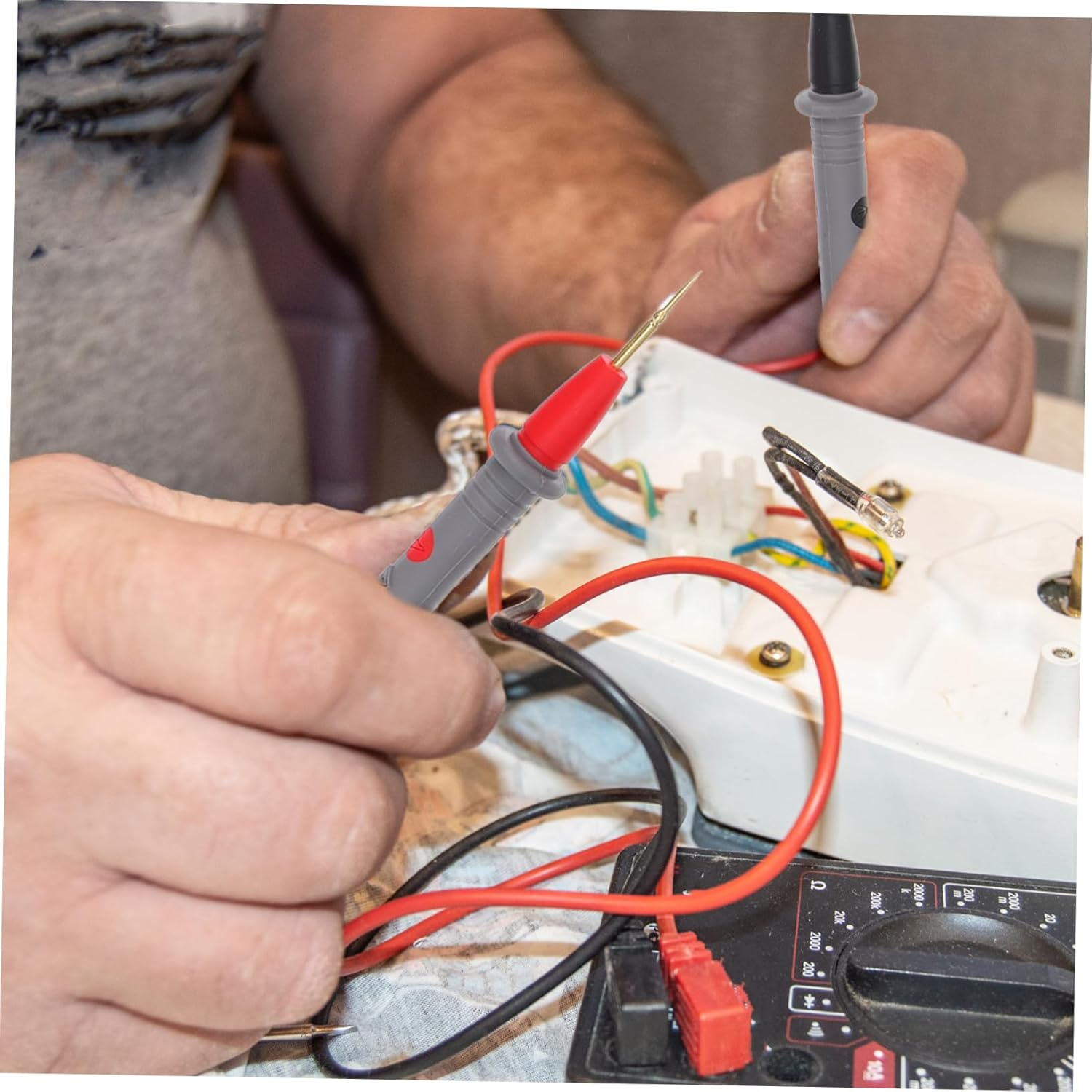 SOESFOUFU 2Pcs Multimeter Leads Test Probes Kit Banana Plug Flex Probe for Automotive image number 5