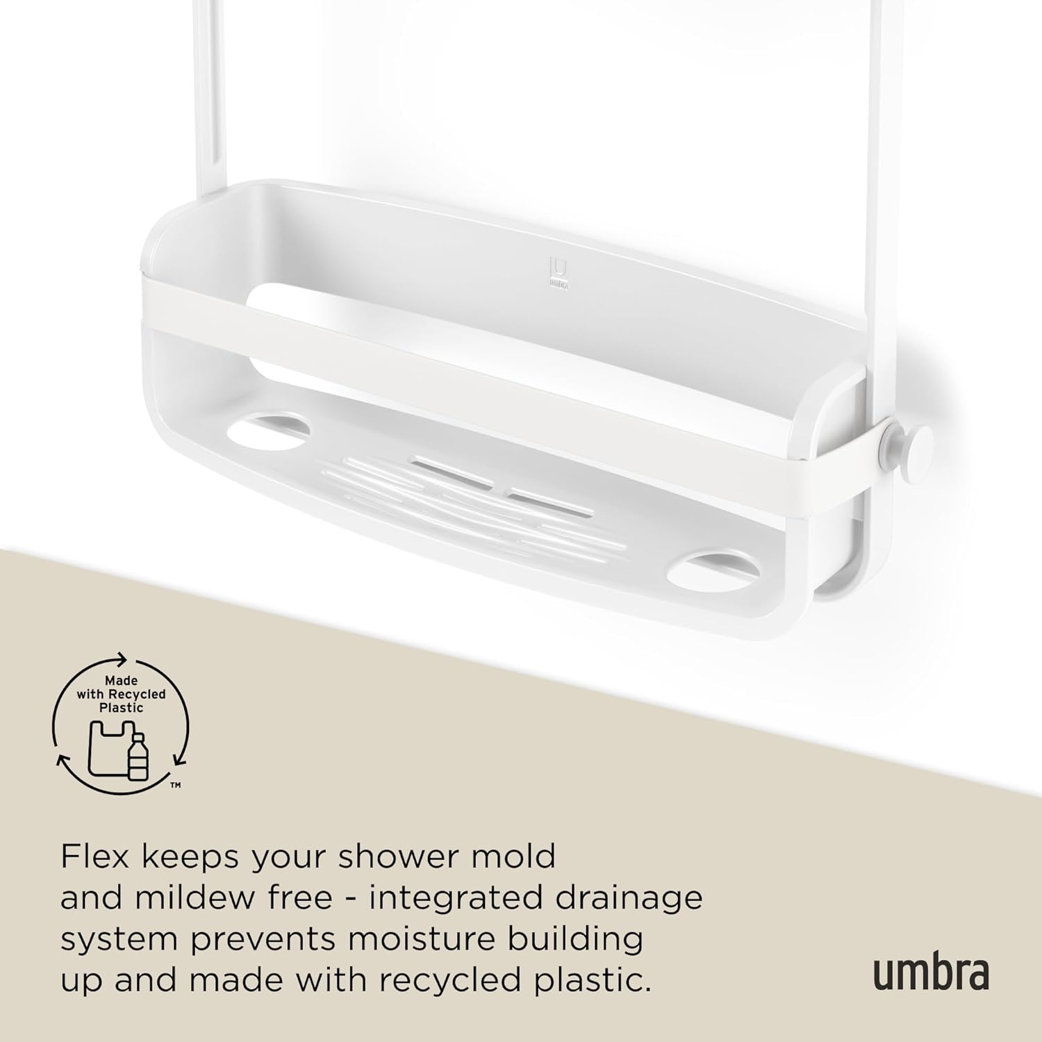 Umbra Flex Silicone Shower Caddy, White