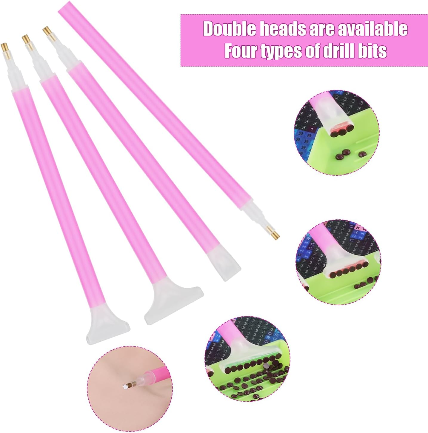 21Pcs DIY Diamond Painting Tools and Accessories, Include Rhinestone Painting Pens Clay Tweezers Plastic Tray Jewel Painting Supplies for Quickly Pick up Beads Gems Crystals Art Craft Painting image number 5