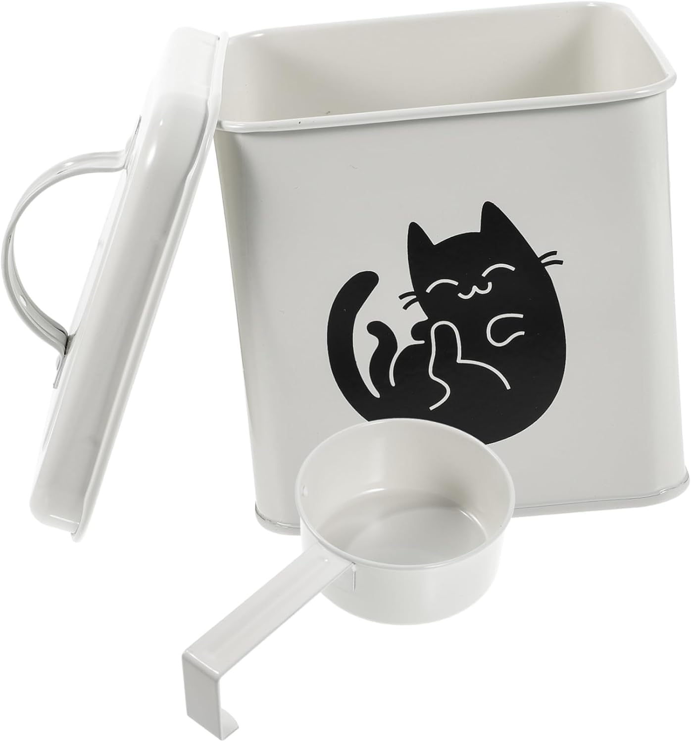 WADY Cat Food Container, Large Capacity Cat Food Storage Container, Airtight Pet Food Organizer for Cats & Dogs, Airtight Dog Food Storage Container (White)